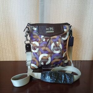 Coach Purple and Brown Crossbody Bag